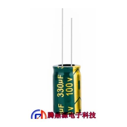 5 pcs Aluminum electrolytic capacitor 330 uF 100 V 13 * 20 mm frekuensi tinggi Radial Electrolytic kapasitor