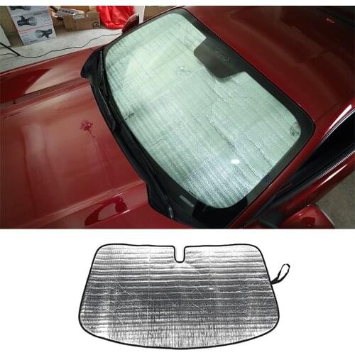 Aluminum Foil Fit for Ford Mustang 2015-2021 Front Window Sun Shade Foldable Windshield Visor Block UV Cover Car Accessories