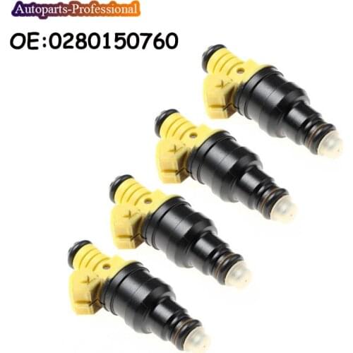4 Pcs/lot Car Fuel Injector For 1989-1990 SAAB 900 2.0L I4 0280150760 M474/57738/7487010/7487235/787235/FJ113/280150760