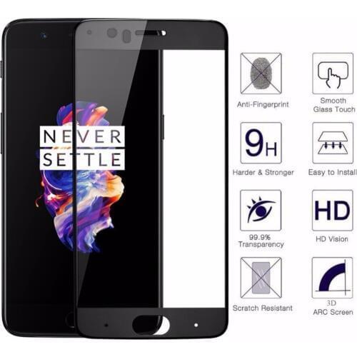 For oneplus3 5 glass for one plus 5t screen protector full cover black front film protect for oneplus 3t 5t 1+5t tempered glass