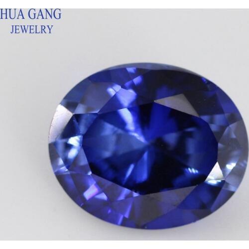 Size 2x3~15x20mm Oval Cut 34# Blue Stone Synthetic Corundum Gems Stone For jewelry Wholesale Free Shipping