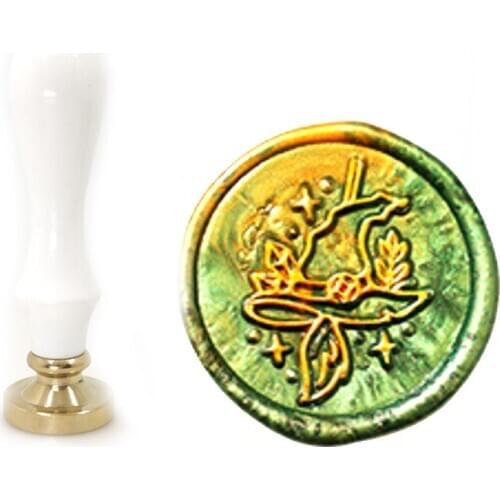 Cap Magic wizard Wax Stamp Exquisite Paint WHITE handle,Ancient Seal Retro Stamp,Personalized Stamp Wax Seal High Quality