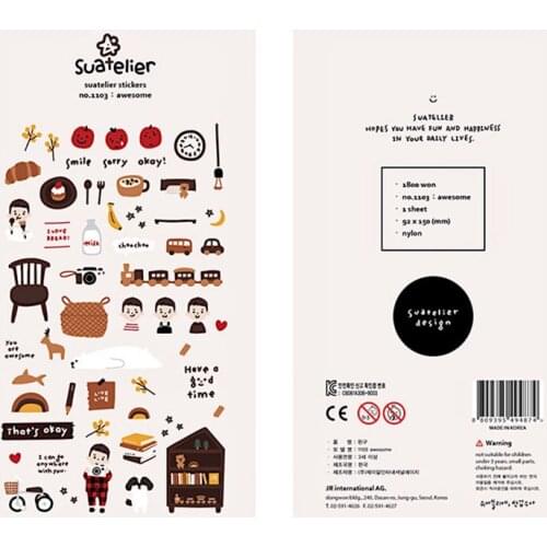Korea Sonia Scrapbooking High Quality Paper Sticker Awesome Stationery DIY Decoration Home Supplies Suatelier Stickers