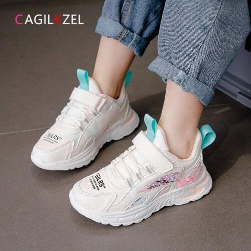 CAGILKZEL 2021 Kids Sport Shoes For Girls Sneakers Students Fashion Breathable Casual Children Shoes Girls Sneakers Shoes Enfant