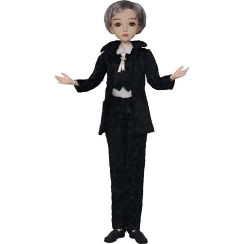 60cm Boy Doll Business Suit Clothes for 1/3 Boyfriend Doll Prince BJD Naked Boby 21 Movable Joints Girls Toys