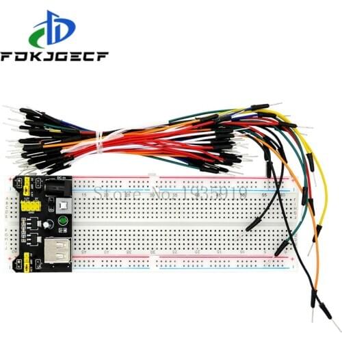 3.3V/5V MB102 Breadboard power module+MB-102 830 points Prototype Bread board for arduino kit +65 jumper wires wholesale