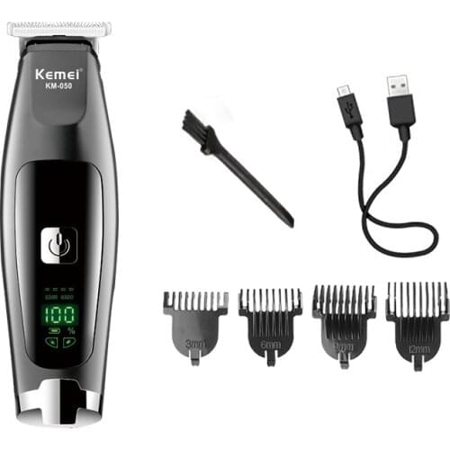 USB Rechargeable Hair Trimmer Men Barber Electric Cordless Shaver Trimmer Skeleton Hair Clipper 0mm Razor Hair Cutting Machine