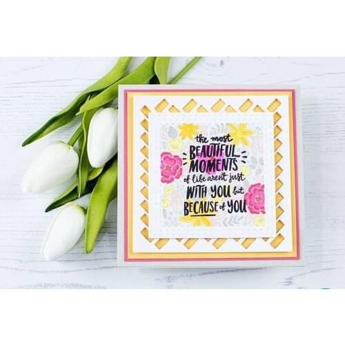 Stitched Frame 2 Metal Cutting Dies DIY Scrapbooking/photo album Decorative Embossing DIY Paper Cards Making B1005