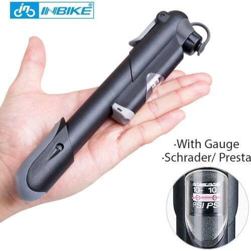 INBIKE Portable Bicycle Pump Mini Hand Pump Cycling Air Pump Ball Toy Tire Inflator Schrader Presta Valve MTB Mountain Bike Pump