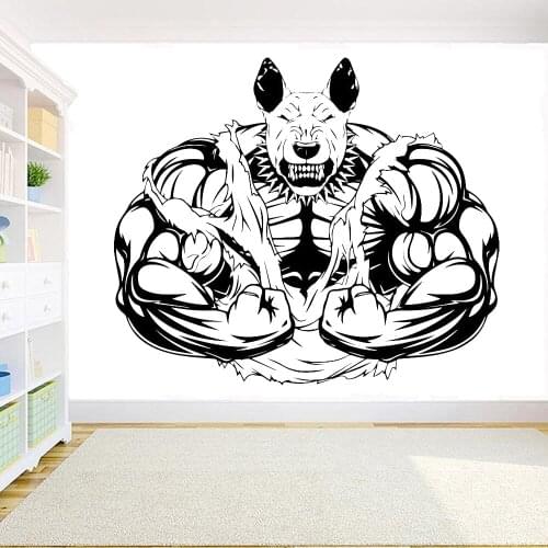 Muscles Fitness Wall Decals Bodybuilder Gym Fitness Sport Muscles Wall Sticker for Gym Decor Vinyl Decal Art Decor Mural C366