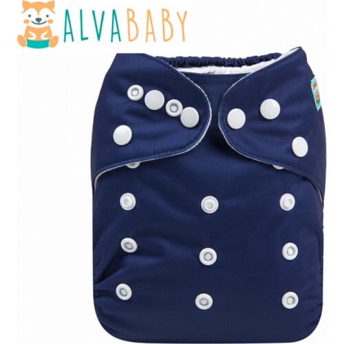 New Arrival! Alvababy Cloth Diapers Baby Reusable Plain Cloth Diaper with Microfiber Insert