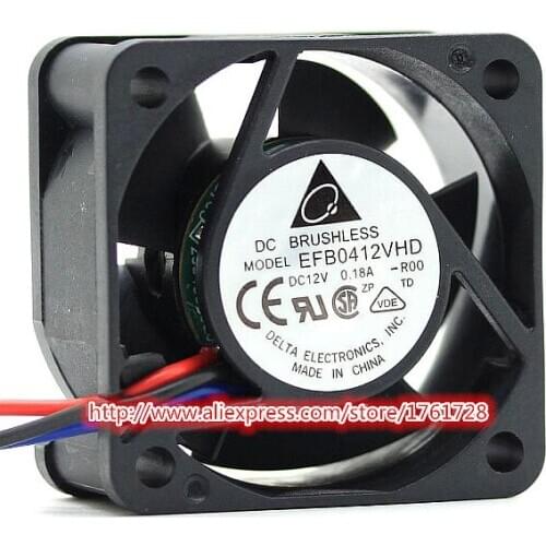 Brand new and original EFB0412VHD -ROO 40*40*20mm 4cm exchanger cooling fan 12V 0.18A 3wires