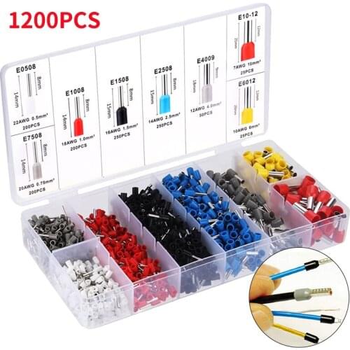 Crimp Ring tip Insulated terminal block electric wire connector pin tube terminal ejector kit for wiring