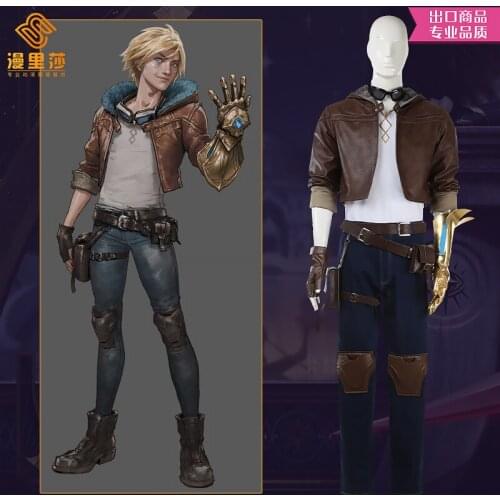Popular Game LOL 2020 Promo Explorer Ezreal COS Costume