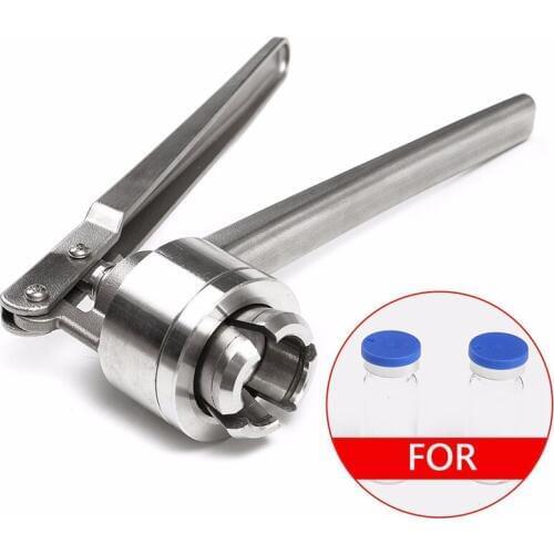 Stainless Steel Manual Vial Crimper Hand Sealing Machine for Crimping 20Mm Flip Off Caps for Aluminum Plastic