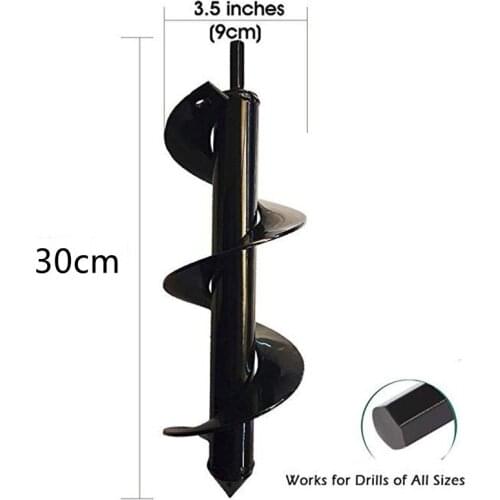 7 Size Garden Planter Auger Spiral Drill Bit Short Diameter 60mm Tool Flower Yard Fence Seed Petrol Hole Digger Bedding Planting