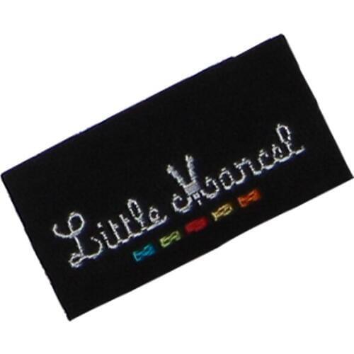 Customize Sewing Iron On Clothing Labels With Glue Custom Garment Tags Iron For Clothing Sticky Woven Label Self-Adhesive Tag