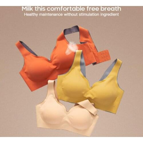 Sexy Latex Underwear Female Non-marking Ice Silk Latex Massage Cup No Steel Ring Gather Bra Comfortable Bra Intimates Underwear