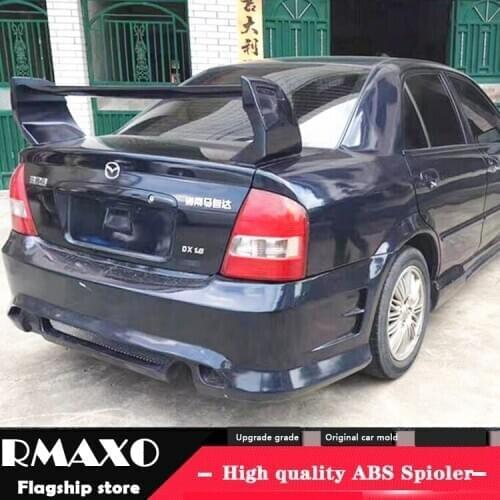For Mazda 323 Spoiler 2006-2013 Mazda 323 FD2 Spoiler 3DCK ABS plastic Material Car Rear Wing Color Rear Spoiler