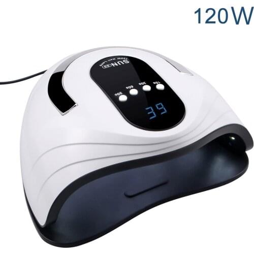 120W LED Nail Lamp Nail Dryer Dual Hands 42PCS LED UV Lamp For Curing UV Gel Nail Polish With Motion Sensing Manicure Salon Tool