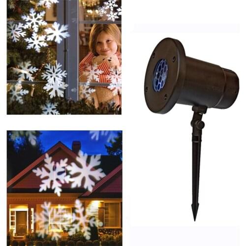 Remote Control Snowfall Projector light Waterproof IP44 Outdoor Rotatable Garden Laser Stage Lamp for Christmas New Year Party