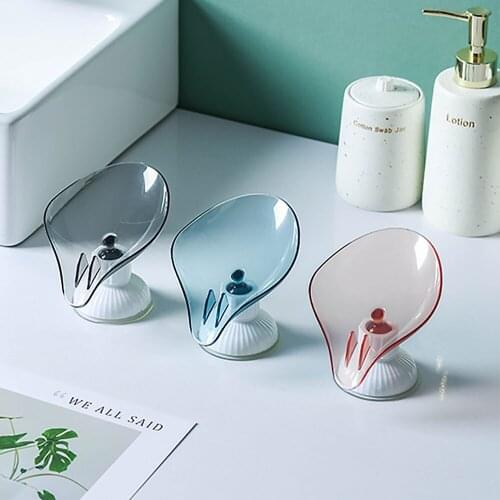 Rotatable Suction Cup Drain Soap Box Perforated Bathroom Bathing Large Suction Cup Soap Box Double Drain Shelf Storage Box