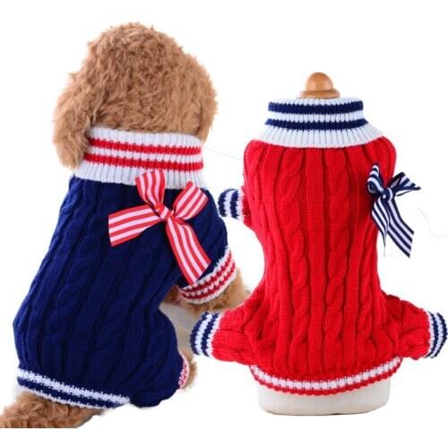 Winter Dog Sweater Small Dogs Clothes Puppy Warm Soft Sweaters for Pet Dog Knitting Crochet Clothes Dogs Sweater Pet Supplies