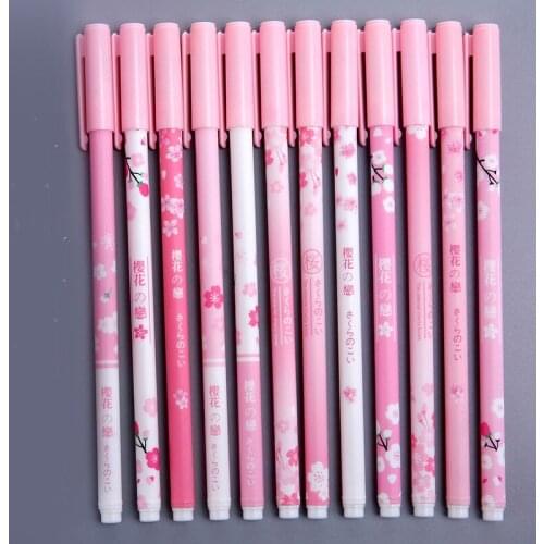 1 PCS New Cute Romantic cherry blossom pink Gel Pen Student Stationery Novelty Gift School Material Office Supplies