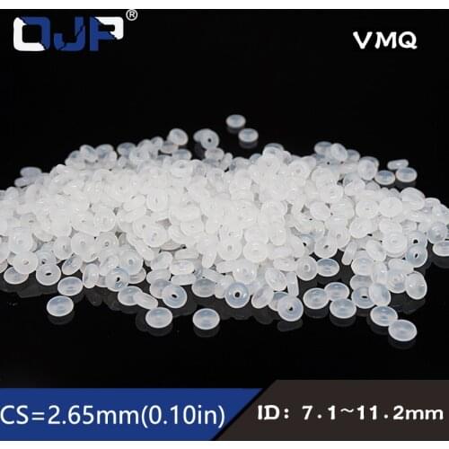 10PCS/lot Silicon Ring Silicone/VMQ O ring 2.65mm Thickness ID7.1/7.5/8/8.5/9/9.5/10/10.6/11.2mm Rubber O Ring Seal Gasket