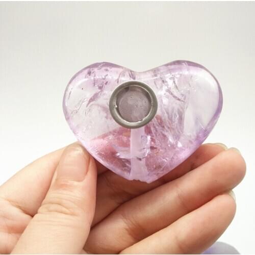 100% natural amethyst quartz heart quartz crystal smoking pipe wands reiki healing gifts wholesale price