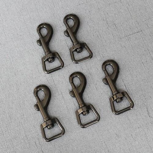 100 Pieces Gun Black 15mm Alloy Buckle Key chain Gift Practical Key Ring Safe Clasps Key Chain rectangle shape carabiner