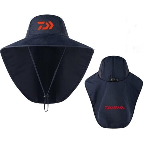 2020 Daiwa Mens Fishing Hat Summer Sun Hat UV Protection Outdoors Sun Hat Multipurpose for Climbing Fishing Shawl Hat