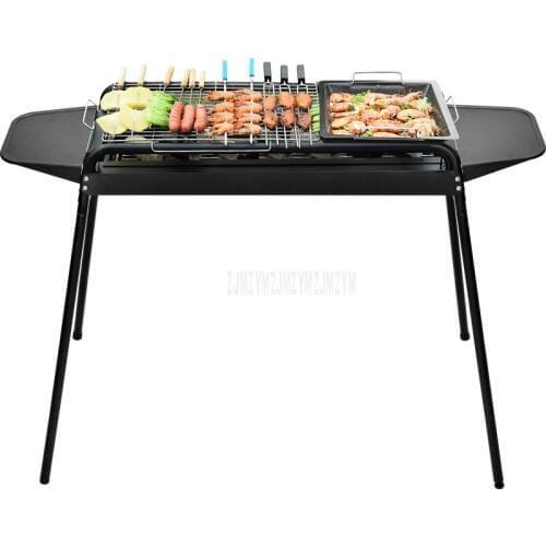 5-15 Person Metal BBQ Grill Electric Charcoal Grill Automatic Flip Barbecue Stove for Outdoor Picnic Home Garden Party Roasting
