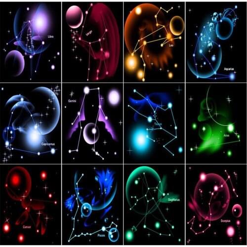 Diamond Painting Zodiac Constellation Universe DIY Diamond Embroidery Full Diamond Mosaic Cross Stitch Kit Decorative