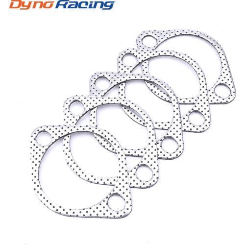 Aluminum 2.75 inch 71mm Car Engine Exhaust Gasket Downpipe Flange Universal Exhaust Pipe Gasket with two holes 5pcs/Lot
