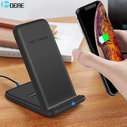 DCAE 2 in 1 Qi Wireless Charger Phone Holder Stand For iPhone 11 Pro Max XS XR X SE Fast Charging Station for Samsung S20 S10 S9