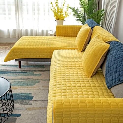 Thicken Plush Sofa Cover European Universal Sofa Towel Cover Slip Resistant Couch Cover Sofa Towel for Living Room Decor