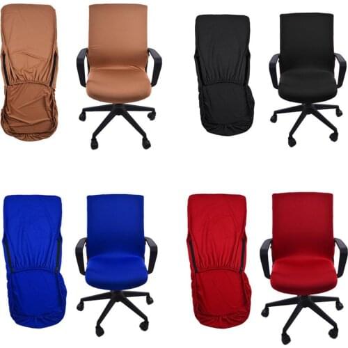 Siamese Office Chair Cover Swivel Chair Computer Armchair Protector Executive Task Slipcover Internet Bar Back Seat Cover
