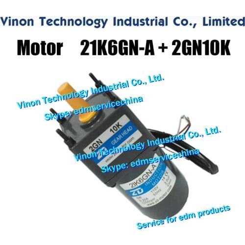 DC Motor 21K6GN-A with 2GN10K Gear Head Set (Made in China) for Charmilles Drill EDM Machine HD,SD 200002139 Charmilles 200.002