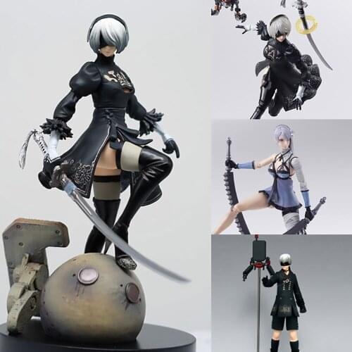 . NieR Automata 2B YoRHa No.2 Type B 9S Kaine Model 1/7 Figma Figures PVC Girl Japanese Anime Collection