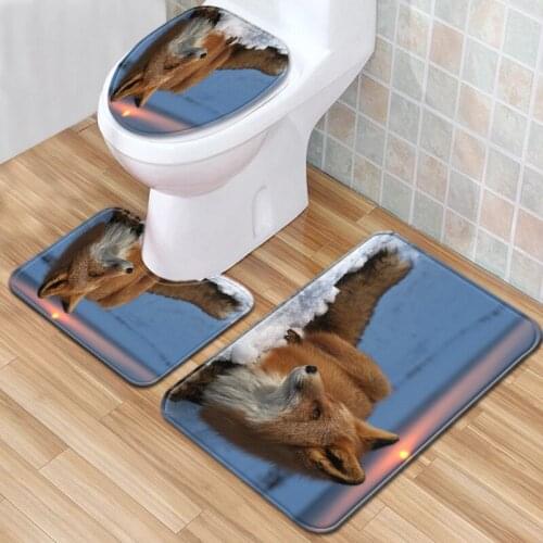 Sunflower cat animal pattern Bathroom rug Bathroom mat Bath mat bathroom bathroom products toilet mat set Bathroom amenities Rug