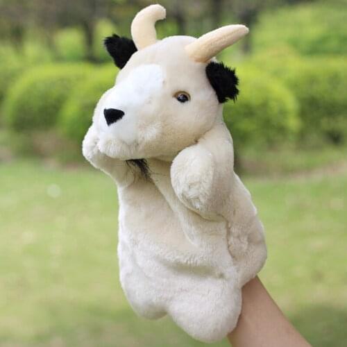 Hot Selling Plush Toy Hand Puppet Animal Old Goat Kindergarten Toy Family Parent-child Interactive Doll