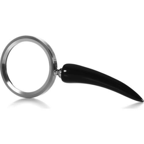 Tooarts Magnifier Decorated with Horn Small Size Metal Frame Reading Tool Study Room Desk Decoration Practical Tool Magnifier