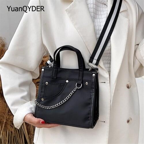 Fashion Chain Design Ladies Shoulder Bag Solid Color Designer Womens Handbag High Quality PU Leather Women Messenger Bags Sac