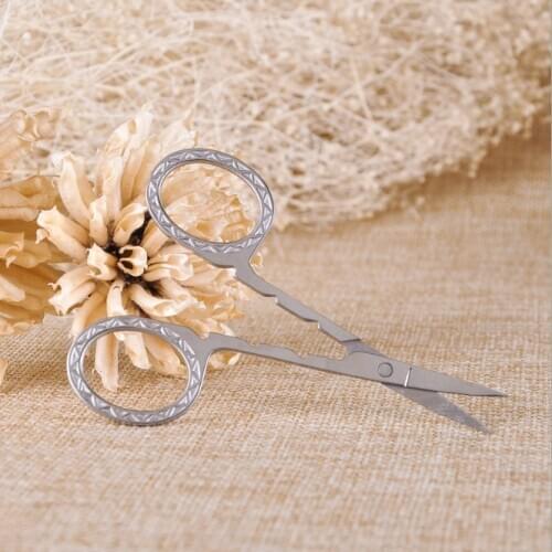 Stainless Steel Eyebrow Clipper Eyebrow Trimmer Nose Hair Scissors Makeup Tool