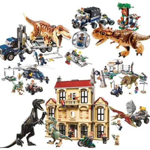 New Jurassic World Dinosaur Set with 10925 10926 10928 10920 Model Building Blocks Bricks Non-remote Control Building Block Toys
