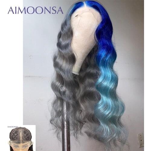 Body Wave Lace Front Wig Transparent Lace Colored Human Hair Wigs Ombre Human Hair Wig13x6x1 130 Density T Lace Part Wig Remy