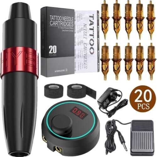 Professional Complete Rotary Tattoo Machine Pen Kit Full Set Tattoo Kit Supplies
