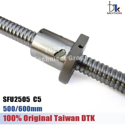 Taiwan DTK SFU2505 Ball Screw C5 500mm 600mm with Nut For CNC Woodworking MachineSpecial link