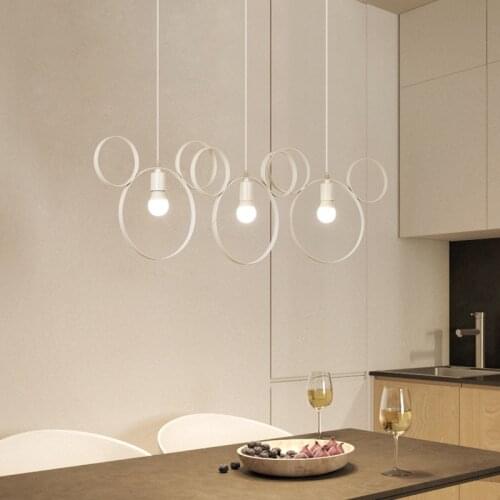 American Country Pendant Lights Retro Simple Iron Art Cartoon Nordic Home Decor Indoor Bedroom Living Room Dining Hanging Lamps